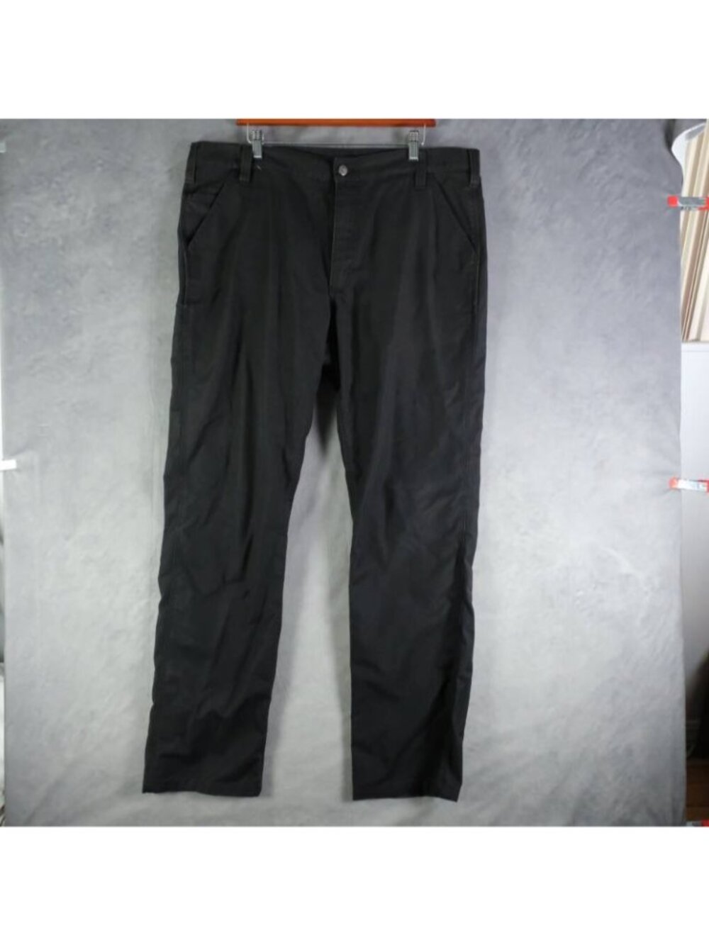 Carhartt Pants Mens 38x34 Black Work Pant Utility Workwear Straight Leg